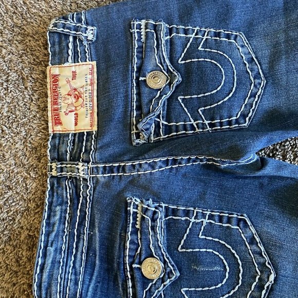 True Religion Joey Super T Jeans Womens 30 Blue Denim,authentic. World Tour - Picture 3 of 7